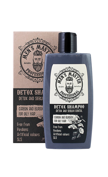 Detox šampon za prevenciju peruti i opadanja kose aktivni ugljen, čičak 260 ml