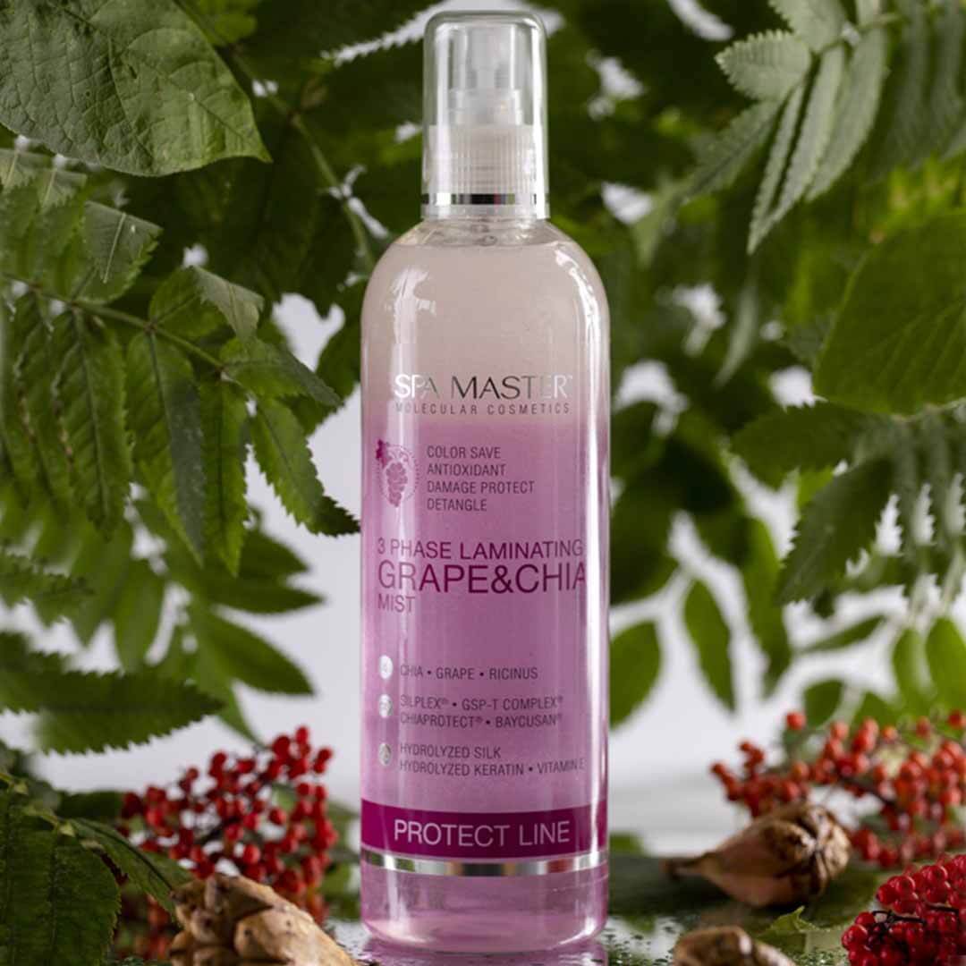 3-fazni laminirani zaštitni mist za kosu sa grožđem i chia pH 4,0.